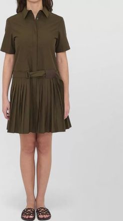 Loewe pleated shirt dress short length belt