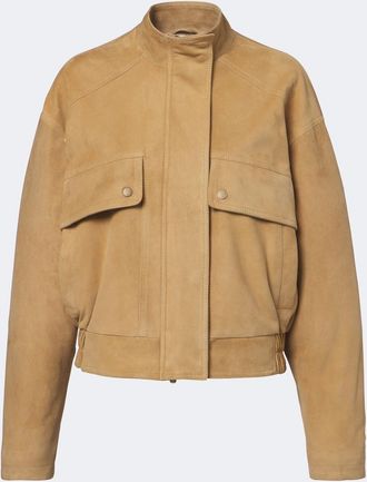 Eleventy Suede bomber jacket