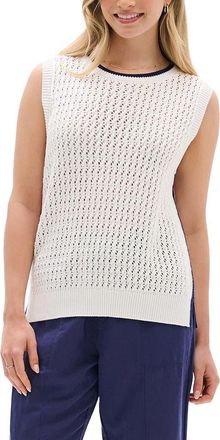 Hatley Cruz Cotton Sweater Tank in White at Nordstrom, Size X-Large