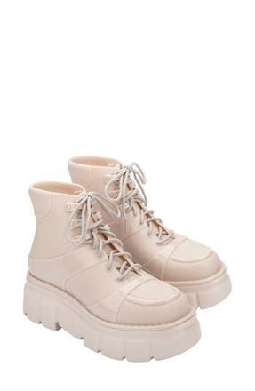 Melissa Rebel Lug Sole Boot in Beige at Nordstrom Rack, Size 10