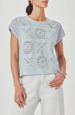 Splendid Anderson Open Stitch Sweater in Country Air Blue at Nordstrom, Size X-Large