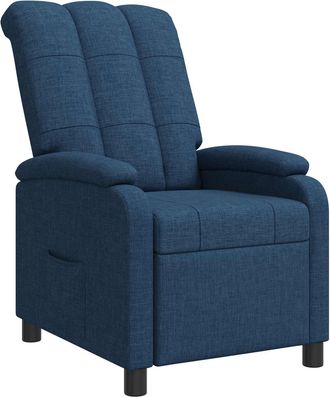 vidaXL Recliner Azul Tela Vidaxl
