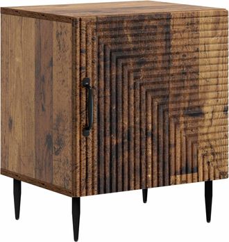 vidaXL Armario De Noche Madera Envejecida 43 X 34,5 X 50 Cm Vidaxl