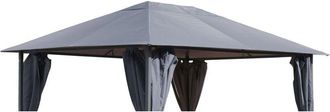 Quick-Star Quick-star - Ersatzdach F&uuml;r Garten Pavillon 3x4m Grau Pavillondach Ersatzbezug