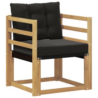 vidaXL Sof&aacute; De Exterior Madera Maciza De Acacia Y Textileno Blanco Vidaxl