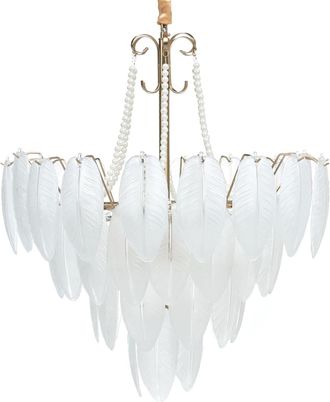 Beliani L&aacute;mpara de ara&ntilde;a Vidrio Lat&oacute;n