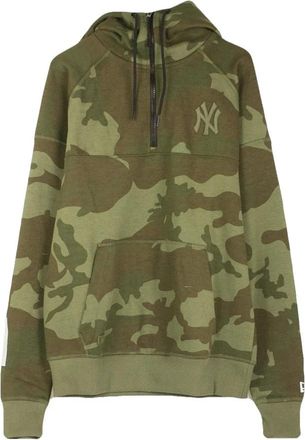 New Era Olijf Hoodie met Ntc Hz Stijl - Heren - Hoodies - Groen - L - Hoodies & sweatvesten