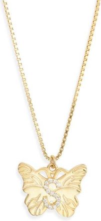 The M Jewelers NY The Butterfly Initial Pendant Nekclace in Gold S at Nordstrom