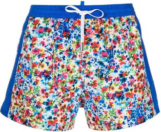 Dsquared2 floral-print swim shorts - men - Polyester - 52 - Blue