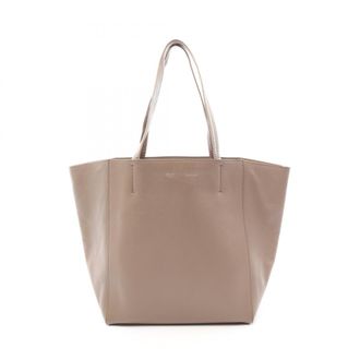 Celine Beige Leather Handbag Tote Bag (Pre-Owned)