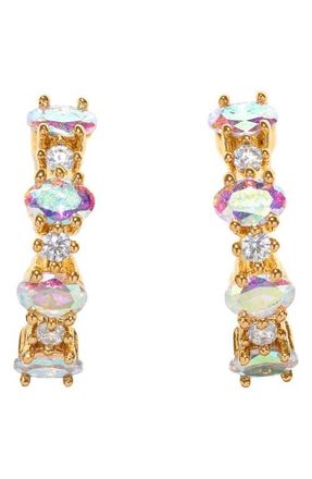 Girls Crew Iridescent Galaxy Huggie Hoope Earrings in Gold at Nordstrom