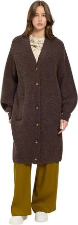 Twinset Abrigo de punto - Knitwear - Mujer - Marr&oacute;n - S