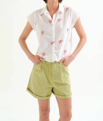 Compa&ntilde;&iacute;afant&aacute;stica Lobster Button Down Shirt In White