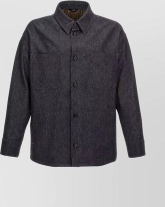 Fendi denim jacket contrast stitching