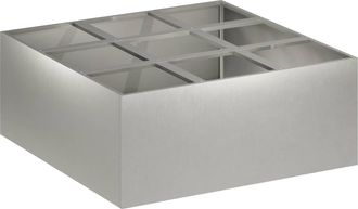 vidaXL Macetero De Jard&iacute;n Plateado 100 X 100 X 20 Cm Acero Inoxidable Vidaxl