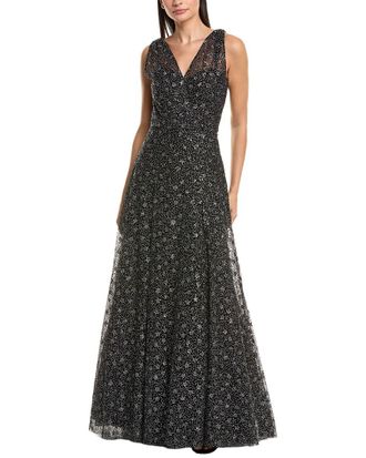 Amsale Sequin Tulle Gown