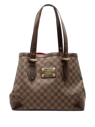 Louis Vuitton 2007 Damier Ebene Hampstead MM tote bag - unisex - Fabric/Calf Leather - One Size - Brown