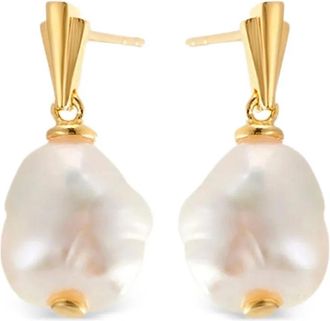 V by Laura Vann Coco Pearl drop earrings - Gold