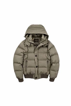 Moorer Mens Padded Down Bomber Jacket In Fango