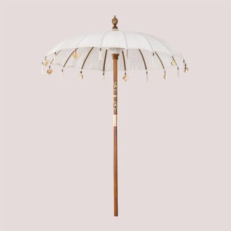 Sklum Sombrilla &Oslash;186 Cm En Tela Y Madera Manavai Sklum