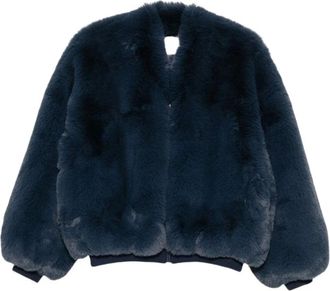 Frankie Shop Faux Fur & Shearling Jassen - Dames - Jassen - Blauw - S - Jassen