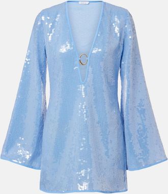 Os&eacute;ree Sequined beach dress