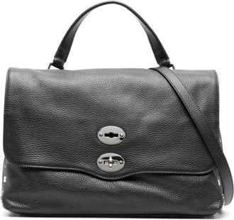 Zanellato Tassen, Dames, Zwart, ONE Size, Leer, Zwarte Leren Tote Tas Postina Daily Media