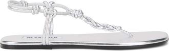 Jil Sander Silver Minimalist Sandals