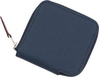 Herm&egrave;s Blue Epsom Leather Coin Purse/Coin Case (Pre-Owned)