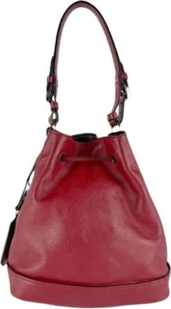 Prada Pre-owned Vintage Bucket Bag - Dames - Vintage Tas - Rood - ONE Size - Leer - Vintage