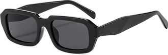 Generic Mens Small Frame Outdoor Sunglasses Womens Commuting And Vacation Driver Sun Glasses(Black)