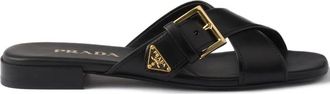 Prada Criss-cross Buckle Sandals