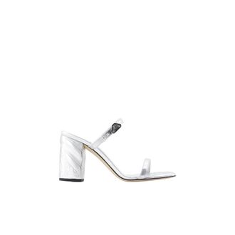 Alexander McQueen Alexander McQueen, Heeled Mules, female, Gray, Size: 10 US Sculptural Heel Sandals