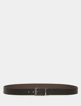 Bally Shiffie 35mm Reversible And Adjustable Belt in Leather in Black/ebano+Rut at Nordstrom, Size 120