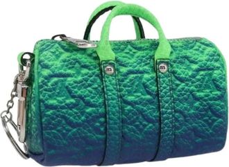 Louis Vuitton Pre-owned Canvas Sleutelhanger - Dames - Vintage Mini Tas - Groen - ONE Size - Vintage