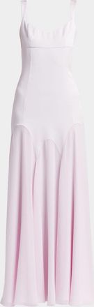 Alexander McQueen Sleeveless Satin Evening Dress
