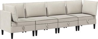 vidaXL Juego De Muebles De Sal&oacute;n 4 Uds. Avena Tela Vidaxl