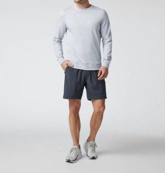 Vuori Clothing Ponto Performance Crew Sweatshirt In Platinum Heather