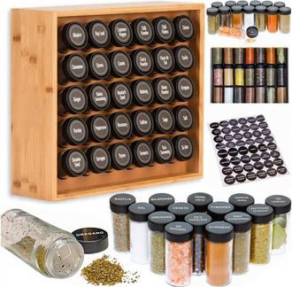 OEM Organizador De Especias. Elegante Especiero Con Capacidad Para 30 Frascos Y Etiquetas