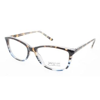 Signature Ladies Blue Rectangular Eyeglass Frames S7006TortToBlueStripe51