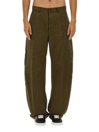 Dsquared2 Olive Loose Chino Trousers