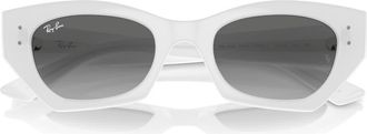 Ray-Ban Zena 49mm Irregular Butterly Sunglasses in Grey Flash at Nordstrom