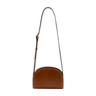 A.P.C. Demi Lune Crossbody - female - A.P.C. - Cross Body Bags - Brown - ONE SIZE - Bags