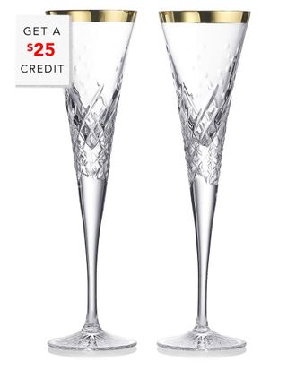 Waterford Set Of 2 Celebrations Toasting Fluteswith $25 Credit