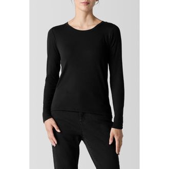 Eileen Fisher Crewneck Top in Black at Nordstrom Rack, Size Xx-Small