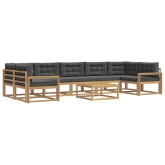 vidaXL Conjunto De Sof&aacute;s De Exterior 6 Pcs Blanco Y Antracita Vidaxl