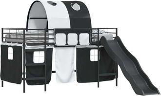 vidaXL Estructura De Litera Para Ni&ntilde;os Negro 79,5 X 200 Cm Metal Vidaxl