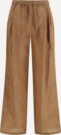 Dolce & Gabbana Vanity Pants in striped froiss&eacute; fabric Male 46