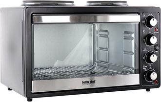 Better Chef Chef Central Toaster Oven and Broiler with Dual Solid Element Burners in Black at Nordstrom