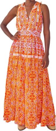 Feather & Find Gigi Maxi Dress In Orange Moon